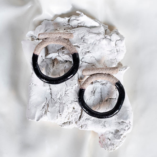 DONI Earrings with black glaze
